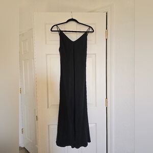 Aritzia Wilfred Black Maxi Slip Dress 100% Silk Small New